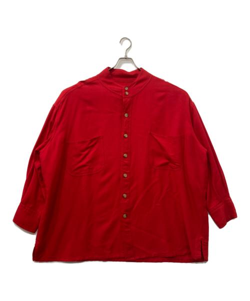 HOMELESS TAILOR（ホームレステイラー）HOMELESS TAILOR (ホームレステイラー) スタンドカラーシャツ レッド サイズ:Fの古着・服飾アイテム