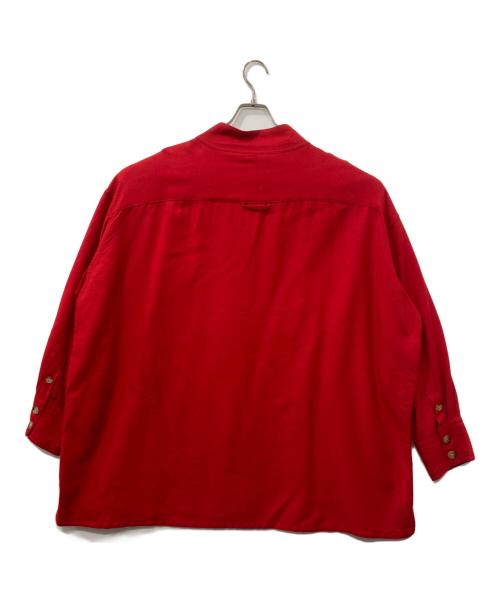 HOMELESS TAILOR（ホームレステイラー）HOMELESS TAILOR (ホームレステイラー) スタンドカラーシャツ レッド サイズ:Fの古着・服飾アイテム