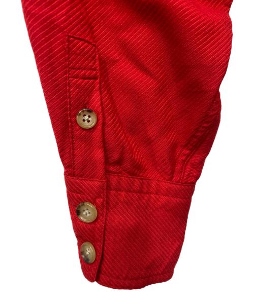 HOMELESS TAILOR（ホームレステイラー）HOMELESS TAILOR (ホームレステイラー) スタンドカラーシャツ レッド サイズ:Fの古着・服飾アイテム