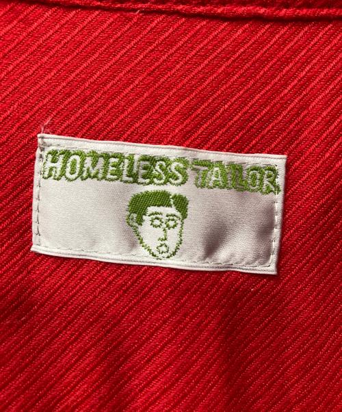 HOMELESS TAILOR（ホームレステイラー）HOMELESS TAILOR (ホームレステイラー) スタンドカラーシャツ レッド サイズ:Fの古着・服飾アイテム