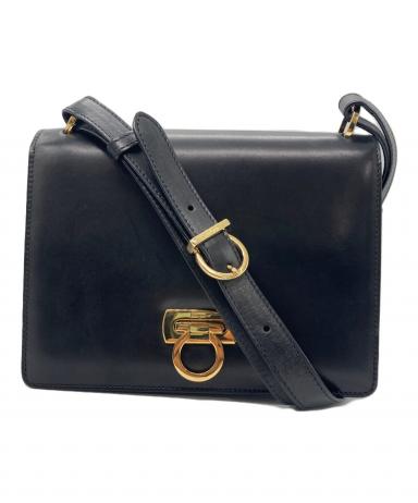 本物 サルヴァトーレ フェラガモ Salvatore Ferragamo ガンチーニ ショルダーバッグ レザー ブラック Gancini バッグ 中古 3103000248339407_01_4862w.jpeg