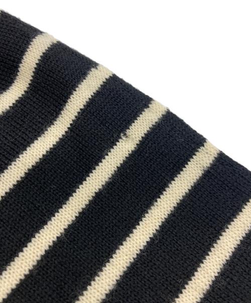 DIOR HOMME（ディオール オム）DIOR HOMME (ディオール オム) ボーダーウールマフラー ブラック×ホワイト サイズ:-の古着・服飾アイテム