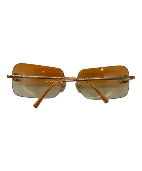 CHANEL（シャネル）CHANEL (シャネル) ココマークラインストーンサングラス オレンジ×ゴールド サイズ:-の古着・服飾アイテム