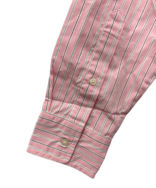 LAUREN RALPH LAUREN（ローレンラルフローレン）LAUREN RALPH LAUREN (ローレンラルフローレン) ロゴ ストライプシャツ ピンク サイズ:Ｍの古着・服飾アイテム