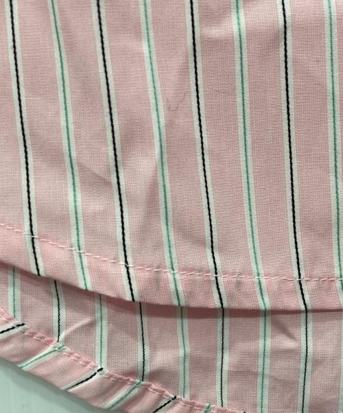 LAUREN RALPH LAUREN（ローレンラルフローレン）LAUREN RALPH LAUREN (ローレンラルフローレン) ロゴ ストライプシャツ ピンク サイズ:Ｍの古着・服飾アイテム