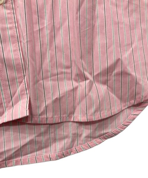 LAUREN RALPH LAUREN（ローレンラルフローレン）LAUREN RALPH LAUREN (ローレンラルフローレン) ロゴ ストライプシャツ ピンク サイズ:Ｍの古着・服飾アイテム