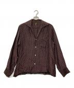 Needlesニードルズ）の古着「CUT-OFF BOTTOM SHIRT/カットオフ　ボトムシャツ」｜ネイビー×ブラウン