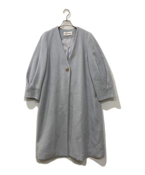 Lily Brown（リリーブラウン）Lily Brown (リリーブラウン) ノーカラーコート スカイブルーの古着・服飾アイテム