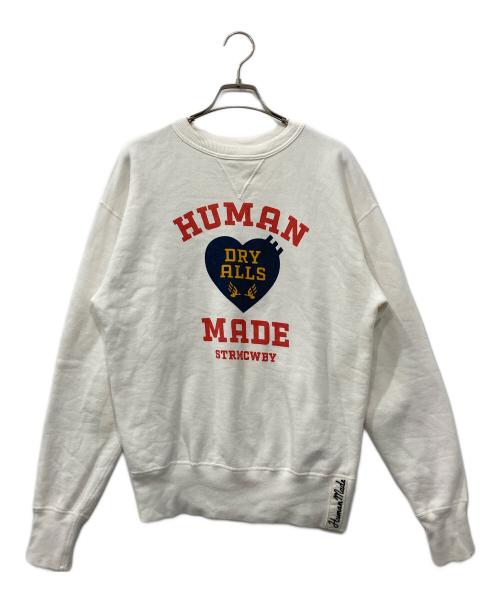 HUMAN MADE（ヒューマンメイド）HUMAN MADE (ヒューマンメイド) TSURIAMI SWEATSHIRT #4 ホワイト サイズ:Mの古着・服飾アイテム