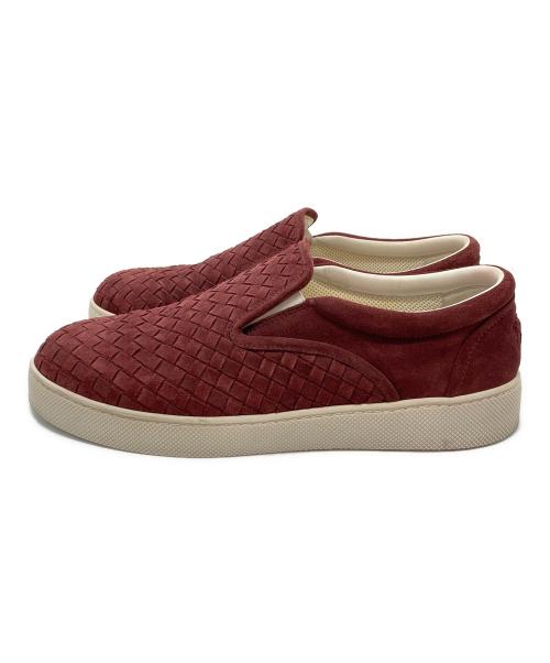 BOTTEGA VENETA（ボッテガベネタ）BOTTEGA VENETA (ボッテガベネタ) イントレチャート スリッポン スニーカー ブラウン サイズ:43の古着・服飾アイテム