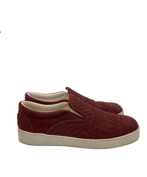 BOTTEGA VENETA（ボッテガベネタ）BOTTEGA VENETA (ボッテガベネタ) イントレチャート スリッポン スニーカー ブラウン サイズ:43の古着・服飾アイテム
