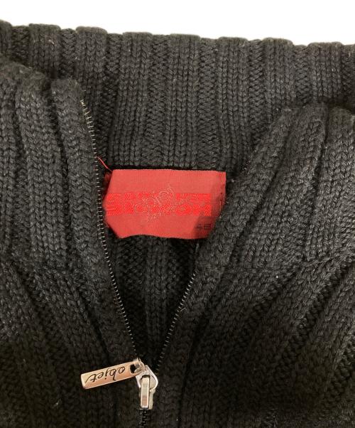 GAULTIER HOMME objet（ゴルチエオムオブジェ）GAULTIER HOMME objet (ゴルチエオムオブジェ) ドライバーズニット ブラック サイズ:46の古着・服飾アイテム