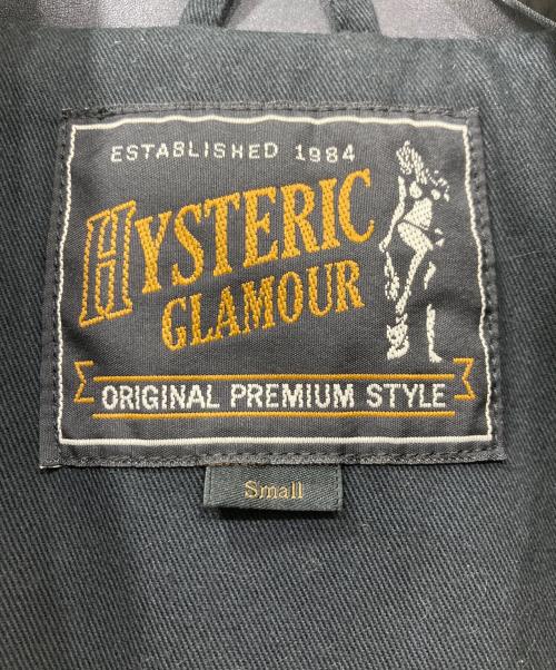 Hysteric Glamour（ヒステリックグラマー）Hysteric Glamour (ヒステリックグラマー) キップレザーダブルライダースジャケット ブラック サイズ:Smallの古着・服飾アイテム