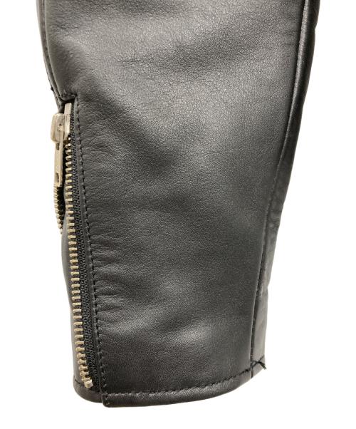 Hysteric Glamour（ヒステリックグラマー）Hysteric Glamour (ヒステリックグラマー) キップレザーダブルライダースジャケット ブラック サイズ:Smallの古着・服飾アイテム