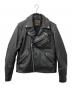 Hysteric Glamour（ヒステリックグラマー）の古着「キップレザーダブルライダースジャケット」｜ブラック