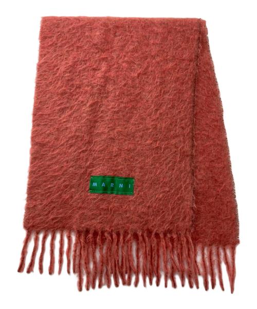 MARNI（マルニ）MARNI (マルニ) モヘヤブレンドフリンジストール ピンクの古着・服飾アイテム