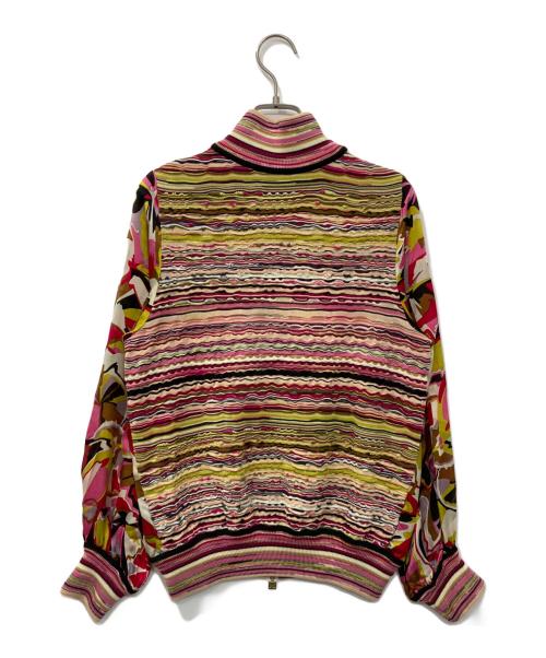 missoni（ミッソーニ）MISSONI (ミッソーニ) シルクニット総柄ブルゾン マルチカラー サイズ:44の古着・服飾アイテム