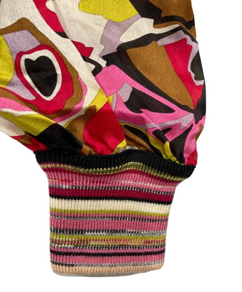 missoni（ミッソーニ）MISSONI (ミッソーニ) シルクニット総柄ブルゾン マルチカラー サイズ:44の古着・服飾アイテム