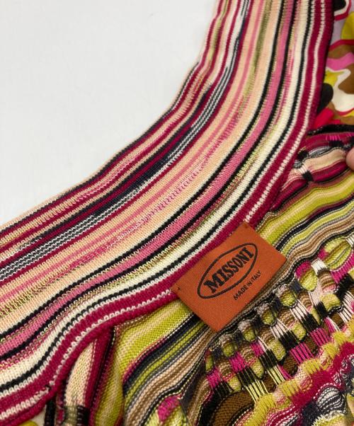missoni（ミッソーニ）MISSONI (ミッソーニ) シルクニット総柄ブルゾン マルチカラー サイズ:44の古着・服飾アイテム