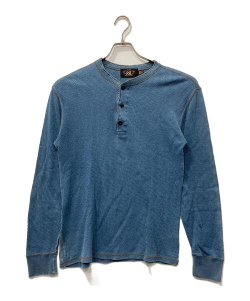 RRL（ダブルアールエル）RRL (ダブルアールエル) ヘンリーネックカットソー ブルー サイズ:Sの古着・服飾アイテム