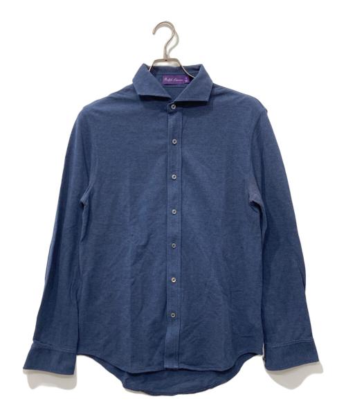 RALPH LAUREN Purple Label（ラルフ ローレン パープル レーベル）RALPH LAUREN PURPLE LABEL (ラルフ ローレン パープル レーベル) ジャージーシャツ ブルー サイズ:Mの古着・服飾アイテム