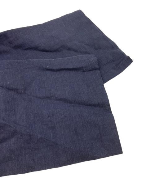 RALPH LAUREN Purple Label（ラルフ ローレン パープル レーベル）RALPH LAUREN PURPLE LABEL (ラルフ ローレン パープル レーベル) シルクリネン スラックス ネイビー サイズ:32の古着・服飾アイテム