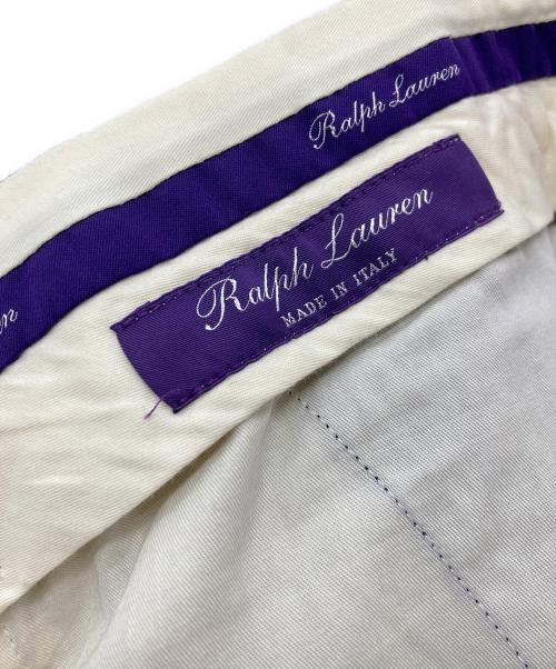 RALPH LAUREN Purple Label（ラルフ ローレン パープル レーベル）RALPH LAUREN PURPLE LABEL (ラルフ ローレン パープル レーベル) シルクリネン スラックス ネイビー サイズ:32の古着・服飾アイテム
