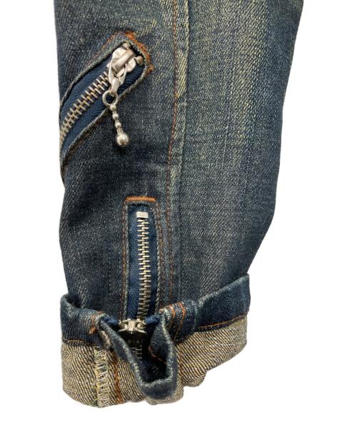 JACKROSE VINTAGE（ジャックローズヴィンテージ）JACKROSE VINTAGE (ジャックローズヴィンテージ) デニムライダースジャケット インディゴ サイズ:3の古着・服飾アイテム