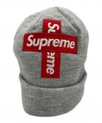 SUPREME×New Eraシュプリーム×ニューエラ）の古着「CROSS BOX LOGO BEANIE/クロス　ボックス　ロゴ　ビーニー」｜グレー