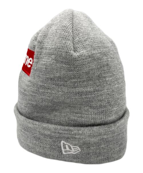 SUPREME（シュプリーム）Supreme (シュプリーム) New Era (ニューエラ) CROSS BOX LOGO BEANIE/クロス　ボックス　ロゴ　ビーニー グレーの古着・服飾アイテム