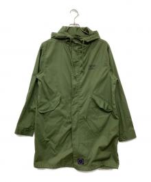 m&m custom performance（エムアンドエム カスタムパフォーマンス）の古着「ステンシルプリントモッズコート」｜グリーン