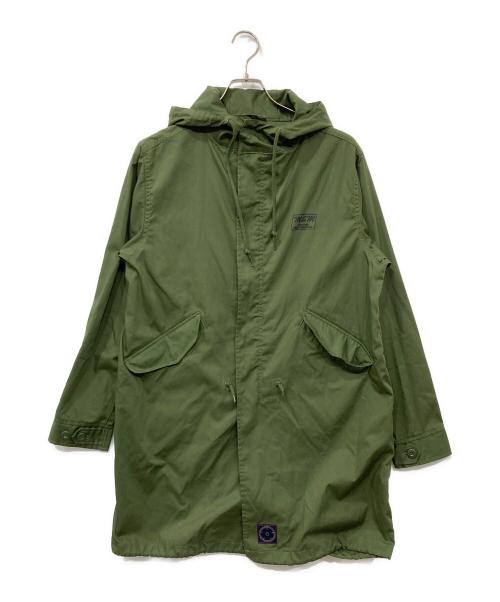 m&m custom performance（エムアンドエム カスタムパフォーマンス）m&m custom performance (エムアンドエム カスタムパフォーマンス) ステンシルプリントモッズコート グリーン サイズ:なしの古着・服飾アイテム