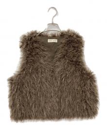 SUM1 STYLE（スミスタイル）の古着「フェイクファーベスト」｜ブラウン