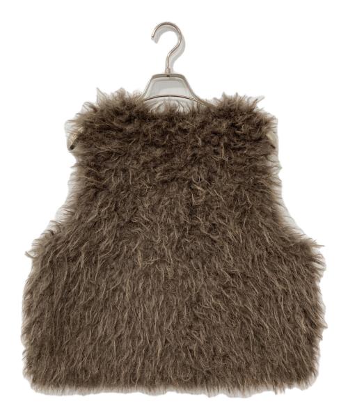 SUM1 STYLE（スミスタイル）SUM1 STYLE (スミスタイル) フェイクファーベスト ブラウン サイズ:Fの古着・服飾アイテム