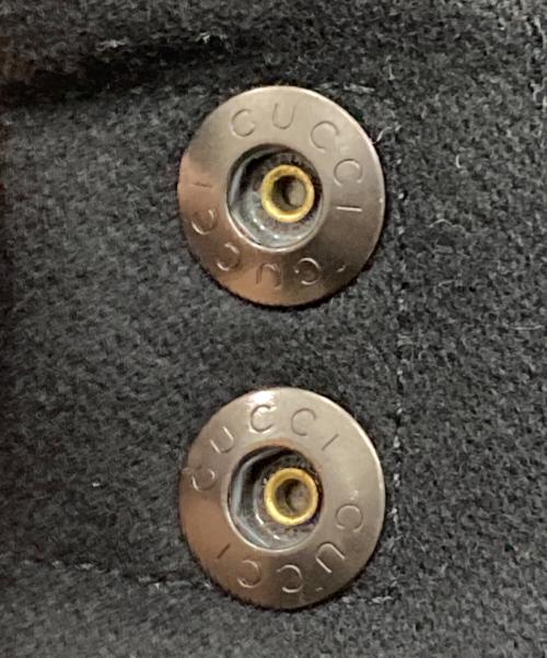 GUCCI（グッチ）GUCCI (グッチ) WOOL MOTO BLOUSON JACKET/ウールライダースジャケット ブラック サイズ:記載なしの古着・服飾アイテム