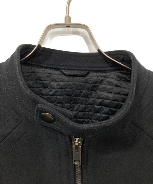 GUCCI（グッチ）GUCCI (グッチ) WOOL MOTO BLOUSON JACKET/ウールライダースジャケット ブラック サイズ:記載なしの古着・服飾アイテム