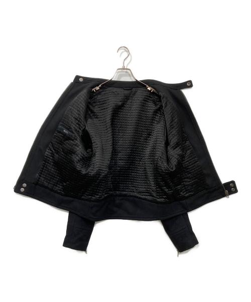 GUCCI（グッチ）GUCCI (グッチ) WOOL MOTO BLOUSON JACKET/ウールライダースジャケット ブラック サイズ:記載なしの古着・服飾アイテム