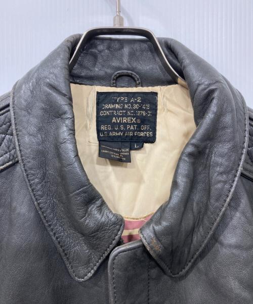 AVIREX（アヴィレックス）AVIREX (アヴィレックス) TYPE A-2 レザージャケット グレー サイズ:Lの古着・服飾アイテム
