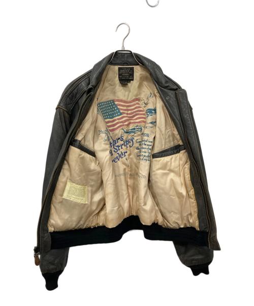 AVIREX（アヴィレックス）AVIREX (アヴィレックス) TYPE A-2 レザージャケット グレー サイズ:Lの古着・服飾アイテム