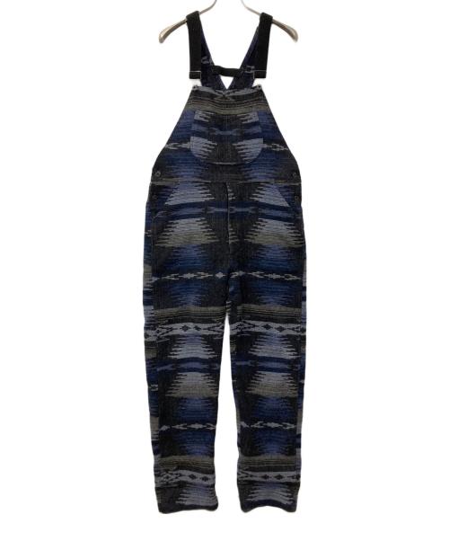 BEMIDJI WOOLEN MILLS（ベミジウーレンミルズ）BEMIDJI WOOLEN MILLS (ベミジウーレンミルズ) ネイティブ柄メルトンオーバーオール ネイビー サイズ:Mの古着・服飾アイテム
