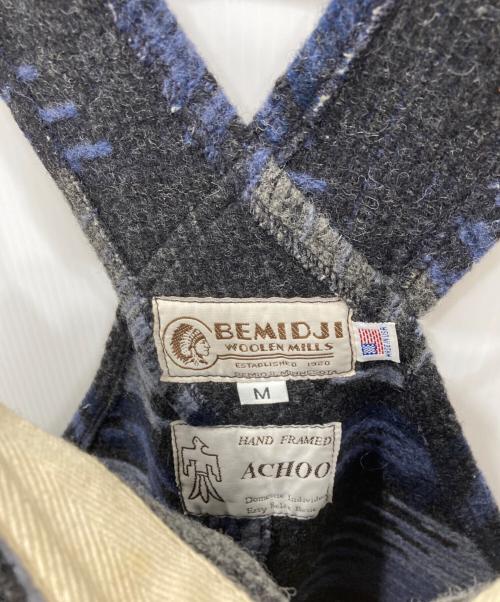 BEMIDJI WOOLEN MILLS（ベミジウーレンミルズ）BEMIDJI WOOLEN MILLS (ベミジウーレンミルズ) ネイティブ柄メルトンオーバーオール ネイビー サイズ:Mの古着・服飾アイテム