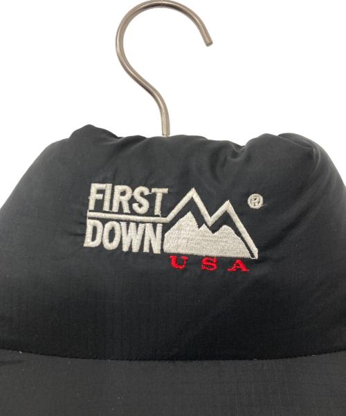 FIRST DOWN（ファーストダウン）FIRST DOWN (ファーストダウン) リバーシブルダウンジャケット ブラック サイズ:Ｍの古着・服飾アイテム