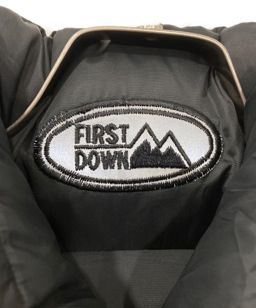FIRST DOWN（ファーストダウン）FIRST DOWN (ファーストダウン) リバーシブルダウンジャケット ブラック サイズ:Ｍの古着・服飾アイテム