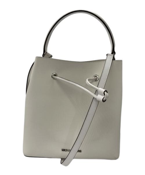 MICHAEL KORS（マイケル・コース）MICHAEL KORS (マイケル・コース) 2WAYバケットバッグ ホワイトの古着・服飾アイテム