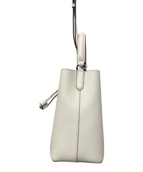 MICHAEL KORS（マイケル・コース）MICHAEL KORS (マイケル・コース) 2WAYバケットバッグ ホワイトの古着・服飾アイテム