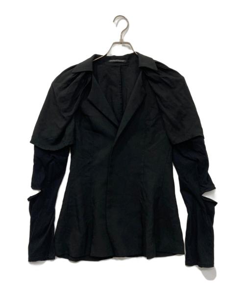 YOHJI YAMAMOTO（ヨウジヤマモト）YOHJI YAMAMOTO (ヨウジヤマモト) セパレートスリーブレーヨンキュプラジャケット ブラック サイズ:2の古着・服飾アイテム