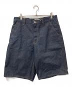 stussyステューシー）の古着「RAW DENIM WORK SHORT/ロウデニムワークショーツ」｜ネイビー