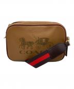 COACHコーチ）の古着「ホースキャリッジショルダーバッグ」｜ブラウン
