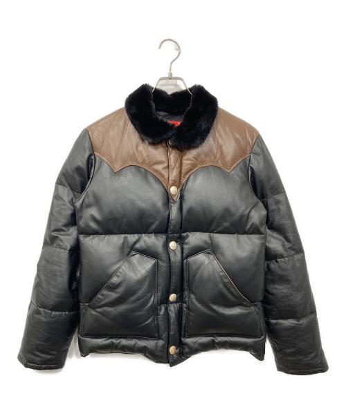 INDIAN MOTORCYCLE（インディアンモーターサイクル）INDIAN MOTORCYCLE (インディアンモーターサイクル) ヨーク切替 DOWN JACKET/ダウンジャケット ブラック サイズ:38の古着・服飾アイテム