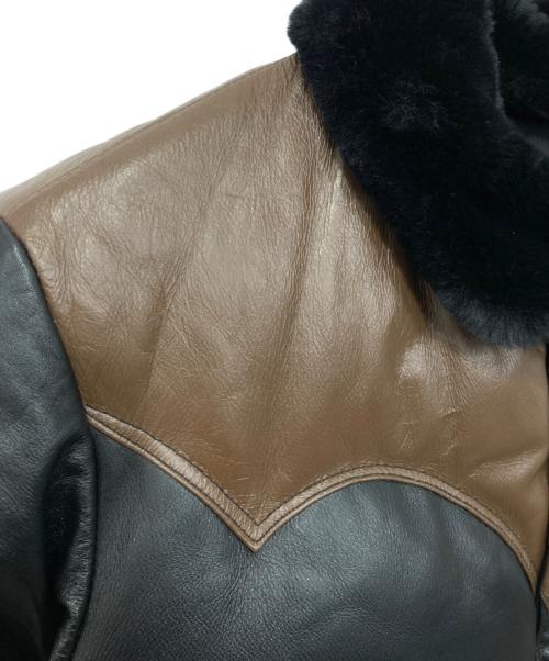 INDIAN MOTORCYCLE（インディアンモーターサイクル）INDIAN MOTORCYCLE (インディアンモーターサイクル) ヨーク切替 DOWN JACKET/ダウンジャケット ブラック サイズ:38の古着・服飾アイテム